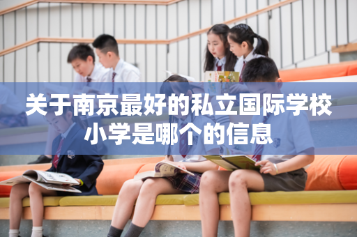 关于南京最好的私立国际学校小学是哪个的信息