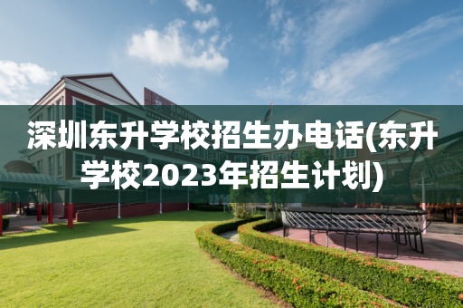 深圳东升学校招生办电话(东升学校2023年招生计划)