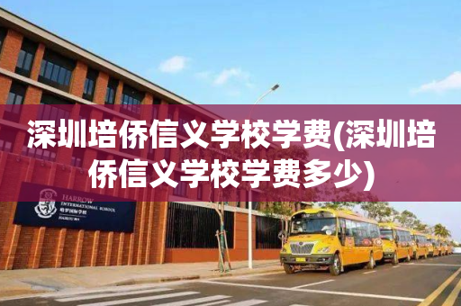 深圳培侨信义学校学费(深圳培侨信义学校学费多少)