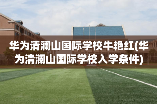 华为清澜山国际学校牛艳红(华为清澜山国际学校入学条件)