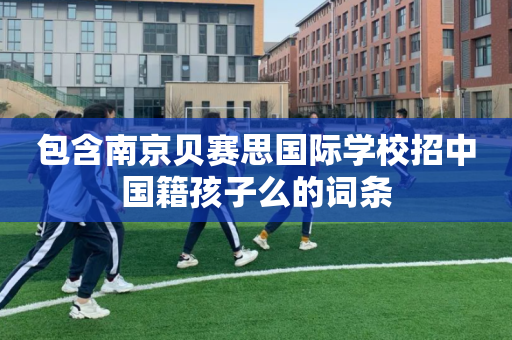 包含南京贝赛思国际学校招中国籍孩子么的词条