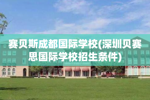 赛贝斯成都国际学校(深圳贝赛思国际学校招生条件)