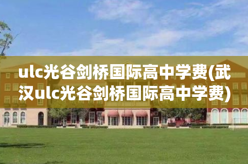 ulc光谷剑桥国际高中学费(武汉ulc光谷剑桥国际高中学费)