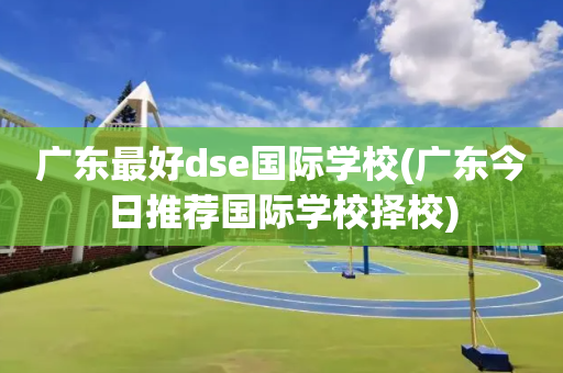 广东最好dse国际学校(广东今日推荐国际学校择校)