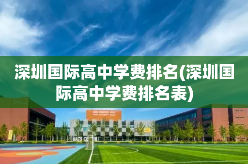 深圳国际高中学费排名(深圳国际高中学费排名表)