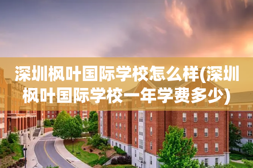 深圳枫叶国际学校怎么样(深圳枫叶国际学校一年学费多少)