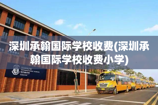 深圳承翰国际学校收费(深圳承翰国际学校收费小学)