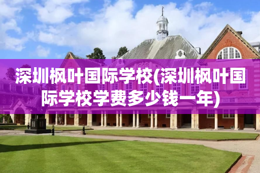 深圳枫叶国际学校(深圳枫叶国际学校学费多少钱一年)