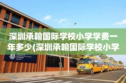 深圳承翰国际学校小学学费一年多少(深圳承翰国际学校小学学费一年多少钱啊)