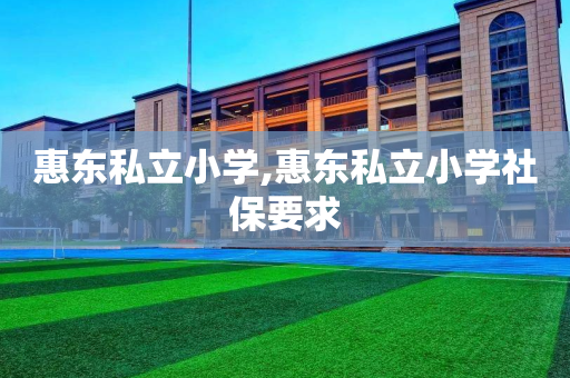 惠东私立小学,惠东私立小学社保要求