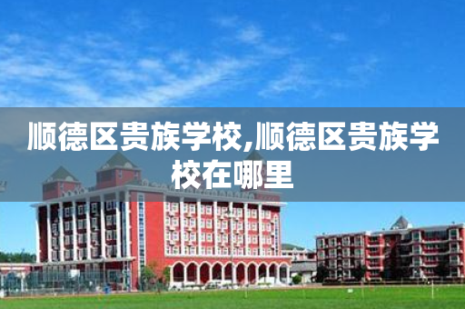 顺德区贵族学校,顺德区贵族学校在哪里