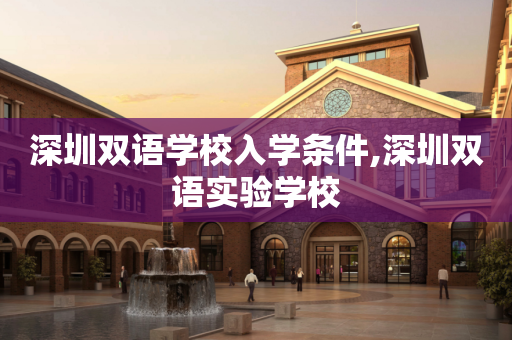 深圳双语学校入学条件,深圳双语实验学校