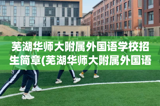 芜湖华师大附属外国语学校招生简章(芜湖华师大附属外国语学校高考班怎么样)