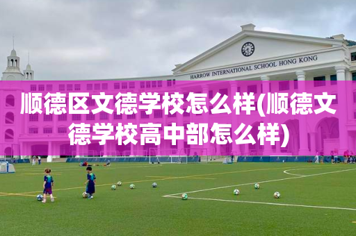 顺德区文德学校怎么样(顺德文德学校高中部怎么样)