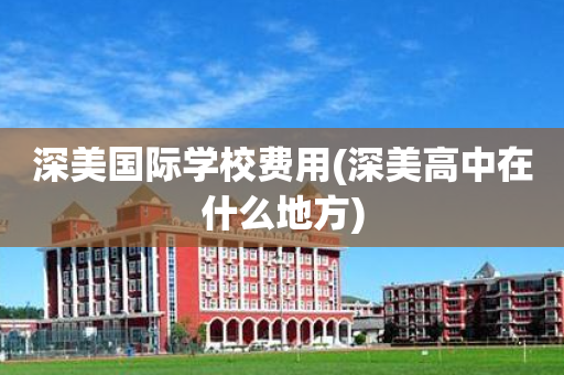 深美国际学校费用(深美高中在什么地方)